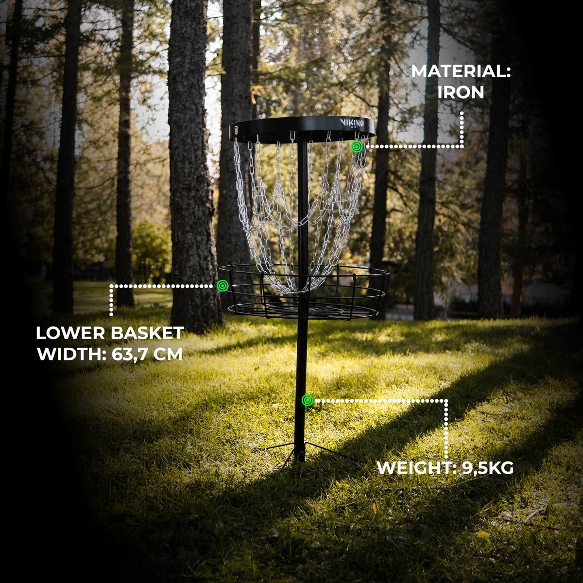Viking Discs Battle Basket Pro Disc Golf Basket