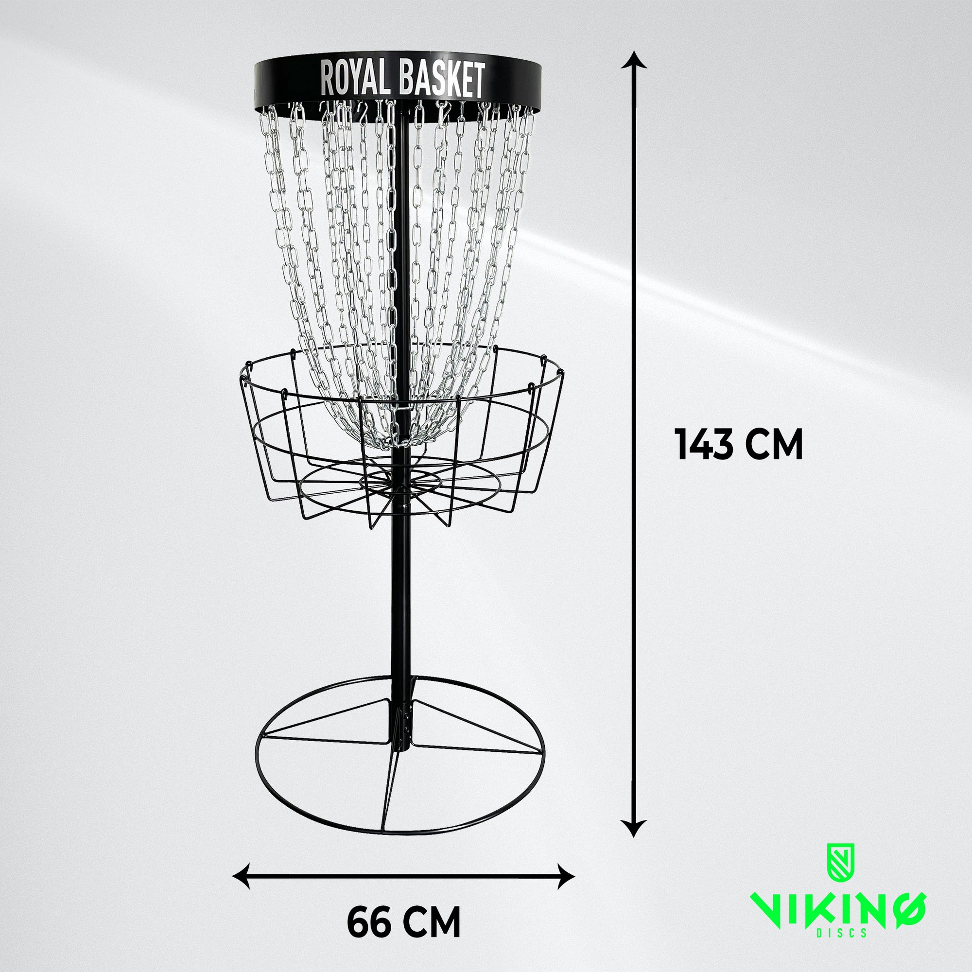 Viking Discs Royal Basket Disc Golf Basket, Black Edition