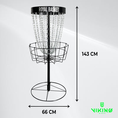 Viking Discs Royal Basket Disc Golf Basket, Black Edition