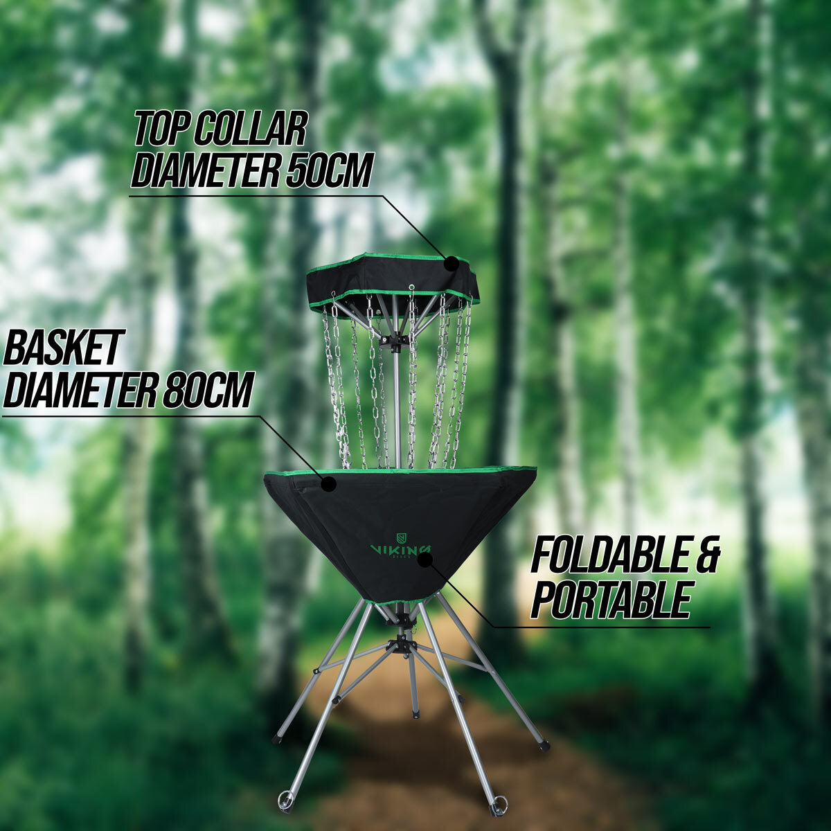 Viking Discs Raid portable disc golf basket