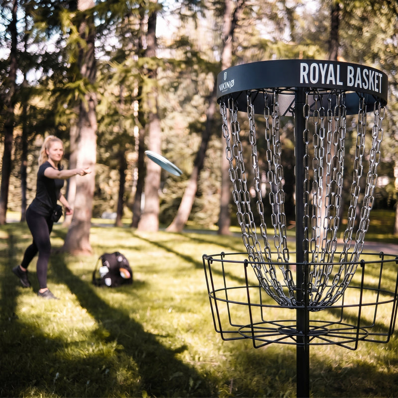 Viking Discs Royal Basket Disc Golf Basket, Black Edition