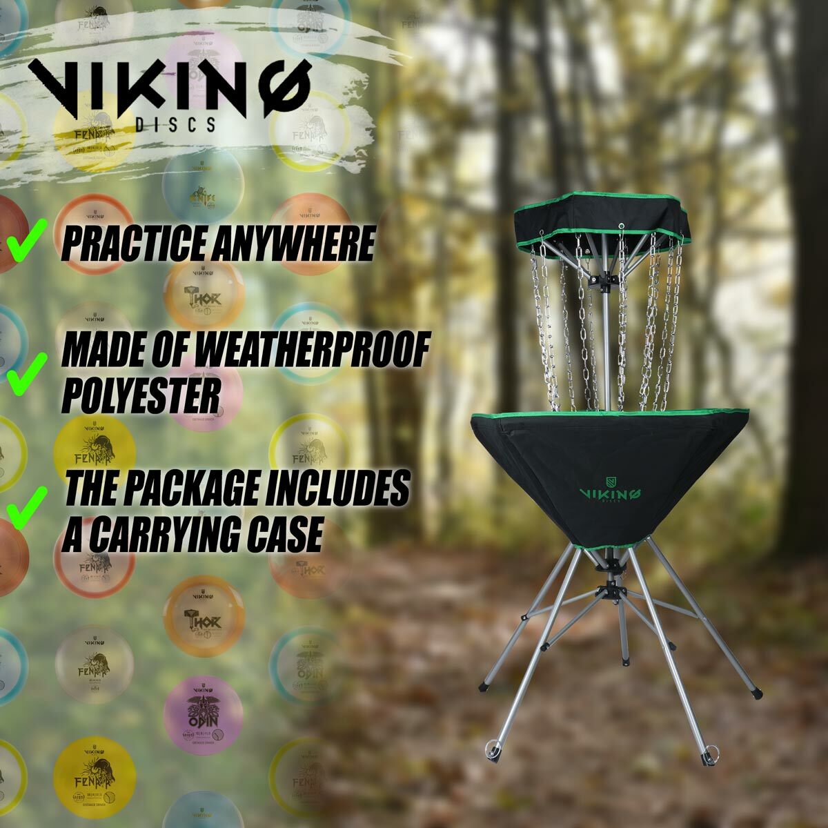 Viking Discs Raid portable disc golf basket